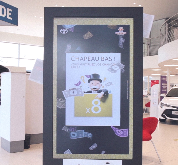 Écran digital Toyota x Monopoly fait par MADIC Digital 2
